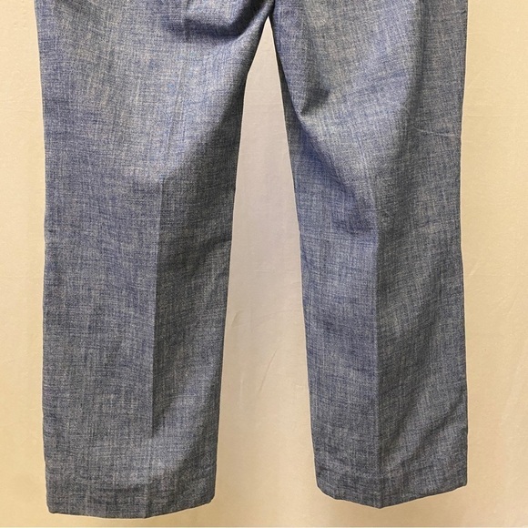 Lands End 12 Mid Rise Slim Leg Womens Pants Heathered Blue 100% Cotton - Picture 8 of 13